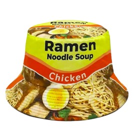 Ramen Noodle Chicken Novelty Bucket Hat, Unisex, for Festivals or Parties