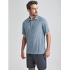 ODODOS Men's Performance Polo- Stratum Tech Shirts, Ultra Soft Moisture