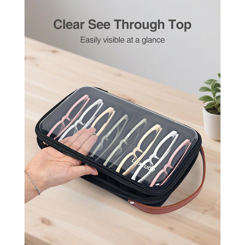 Luxtude Travel Sunglasses Organizer Case for Women Men, Glasses Case