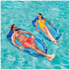 Swimways Elite Spring Float Hammock Pool Lounger, Inflatable Pool Floats Adult with Fast Inflation, Pool Hammock for Adults up to 250 lbs