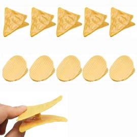 10 Pcs Cute Chip Clips to Seal Opened Food Packages for Kitchen Food Snacks Sealer Sealing Storage (5 Round +5 Triangular)