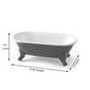 NEWHENGS 6.5" Ceramic Mini Decorative Clawfoot Bathtub Bar Soap Dish,