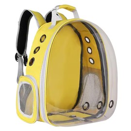 SmartPaw CO Backpack Pet Carriers,Large Space Bubble Pet Backpack for Small Medium Dogs and Cats, Traveler Bubble Backpack Pet Carriers for Cats and Dogs for Hiking, Travel, Airline Approved (Yellow)