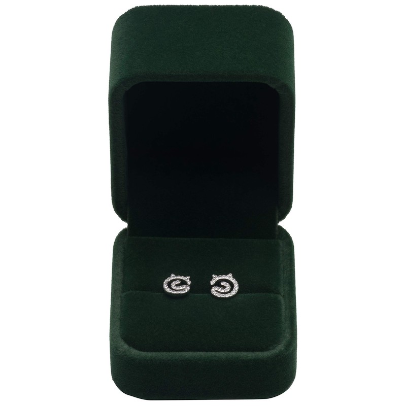 POKOFO Classic Velvet Engagement Ring Box Earring Jewelry Case Gift