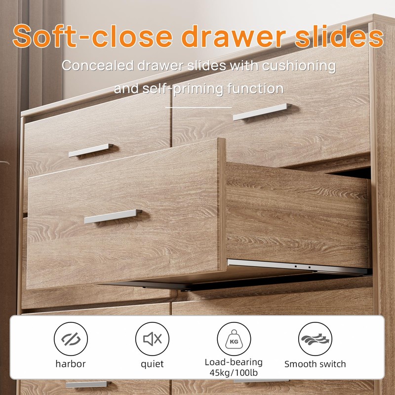 PHWALK 20 Inch Soft Close Undermount (Bottom Mount) Drawer Slides,