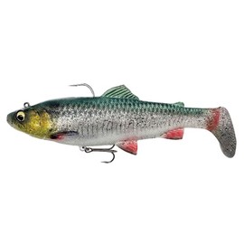 Savage Gear 4D Trout Rattle Shad Fishing Hook (Green Silver-12.5cm-35g)