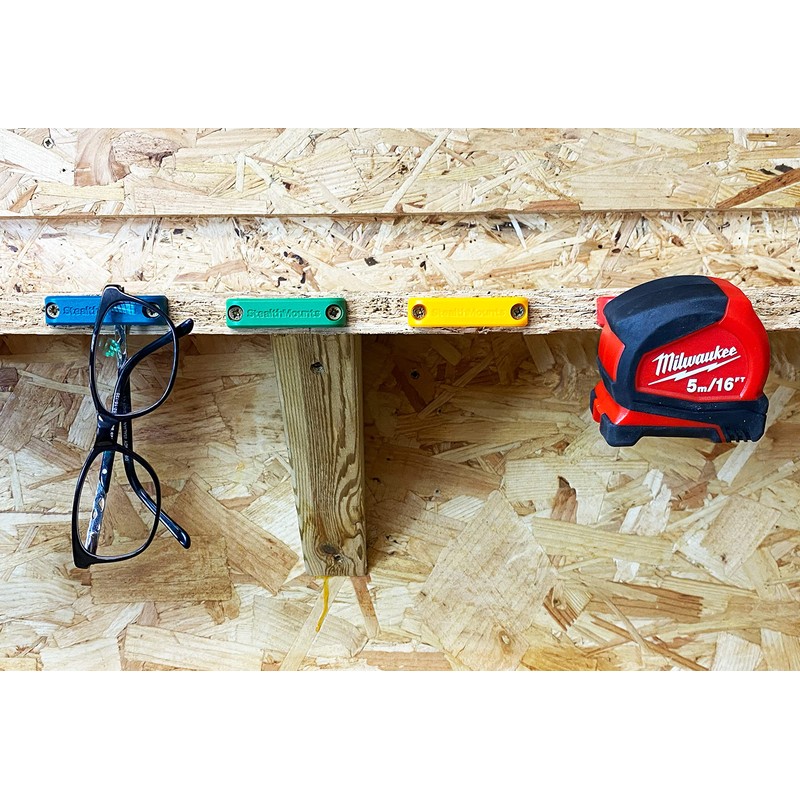 StealthMounts ベンチベルト - ユニバーサルツールホルダー | ツールホルスターセット - 6個パック | 完璧なツールハンガーストレージドック