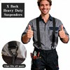 playneeu Work Suspender for Men Women, Adjustable Elastic Braces for