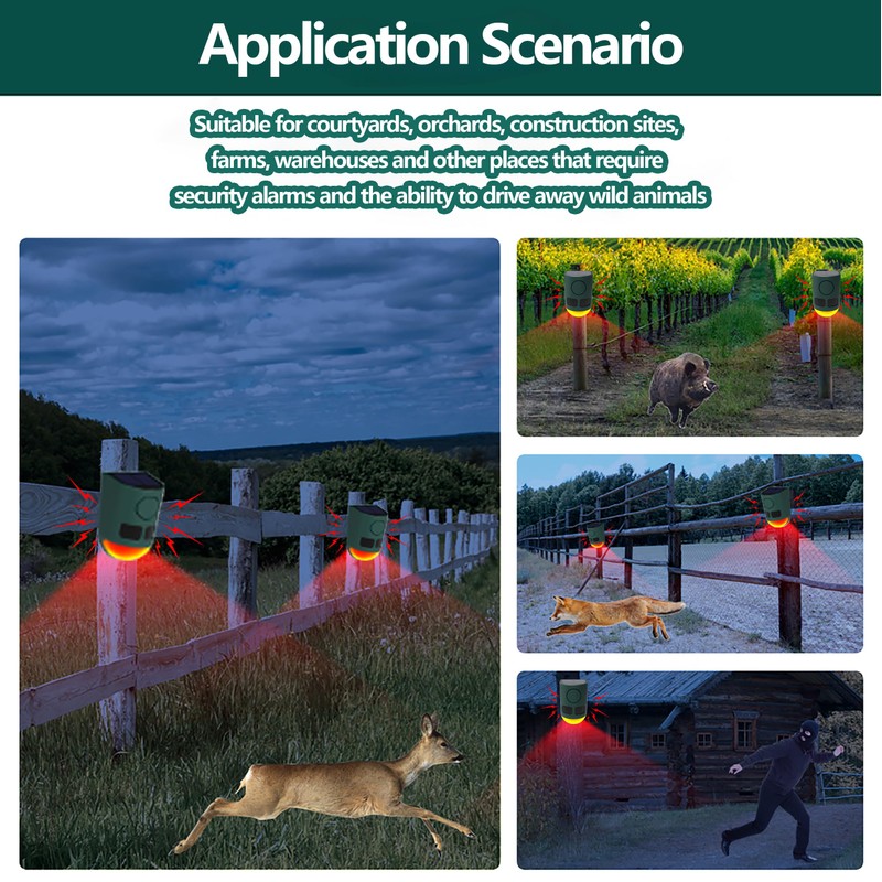 Comboss Solar Motion Sensor Alarm with ultrasonic, Motion Sensor Dog