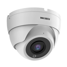 INNOSECU PoE Camera 4MP, Wired IP Cameras for Outdoor Indoor, Buil-in Microphone, 2.8mm Lens FOV 110°, Night Vision 98ft, Smart Motion Detection, AI Human&Vehicle Detection, IND4FR94C (White)