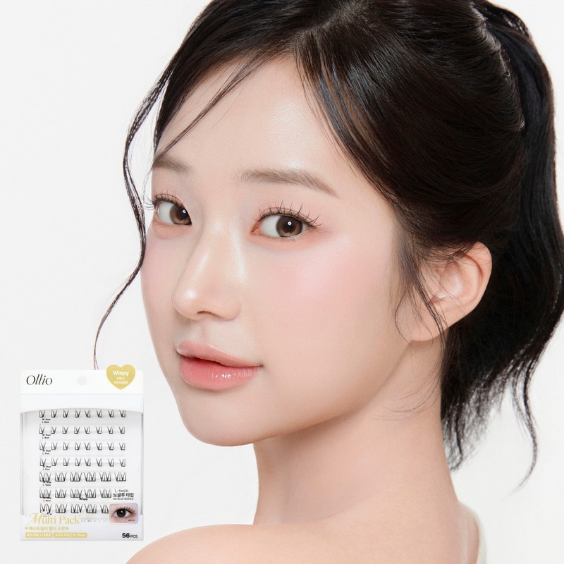 Ollio No-glue Lash [Multi PACK PLUS] (8/9/10/11mm) 56pcs - Clear