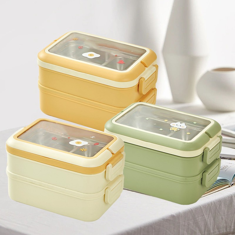Stainless Steel Insulated Lunch Box Multiple Compartments Fashionable Safe Stainless