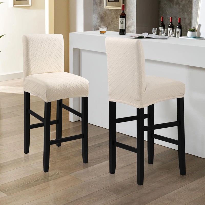 Fuloon Waterproof Bar Stool Covers, High Elastic Fit Removable Washable