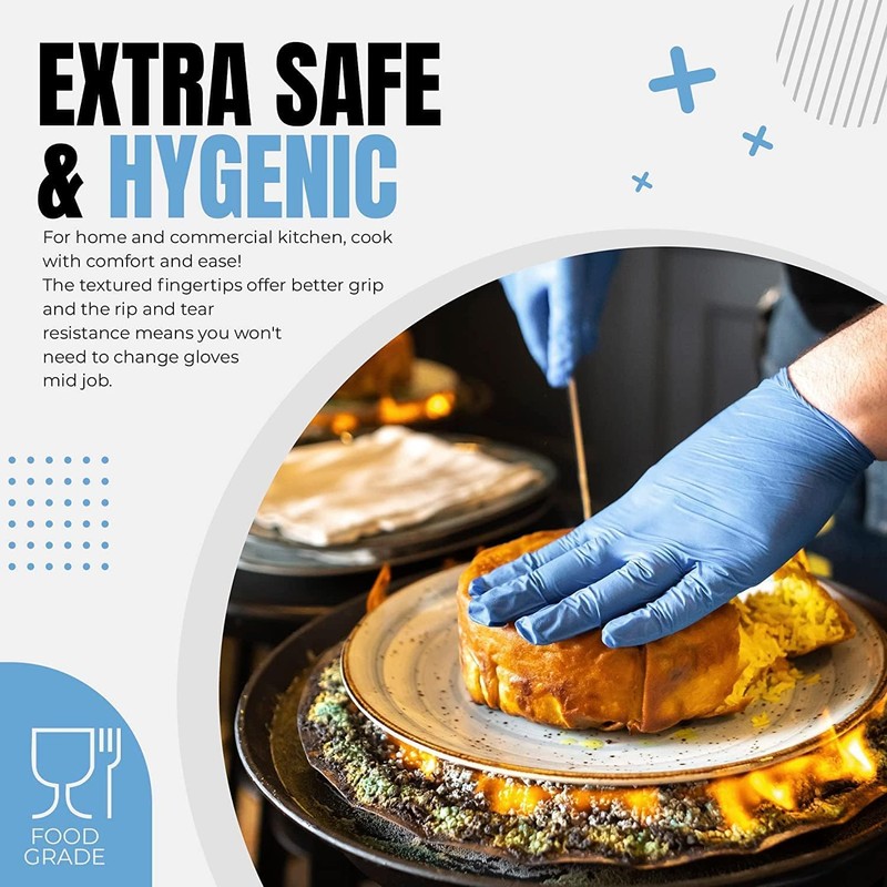 RAP Gloves Professional Nitrile Powder Free Multi Purpose Gloves Disposable,