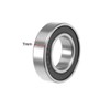 sourcing map 6902-2RS Deep Groove Ball Bearing 15x28x7mm Double Sealed