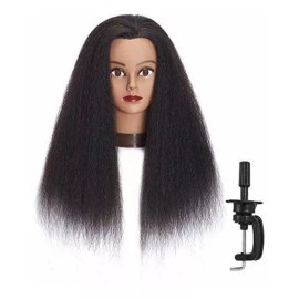 Headfix Maniqui Cabeza Cabello Natural Negro 40 Cm Headfix