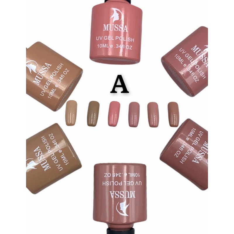 Lé Mussa Combo Gama De Gel Uv Marca Mussa+base Y