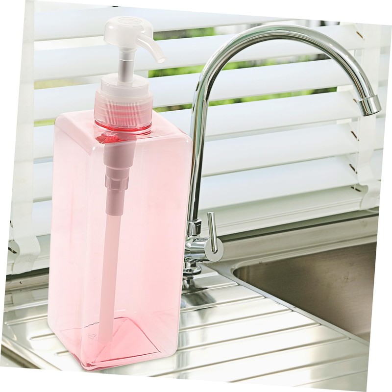 ABOOFAN Square Liquid Pump Dispenser Bottle for Shampoo Body Wash