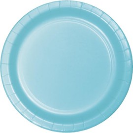 Club Pack of 240 Pastel Blue Disposable Paper Party Banquet Dinner Plates 10"