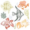 Stencils for Walls: Fish Stencil, 4.5 x 4.5 inch -