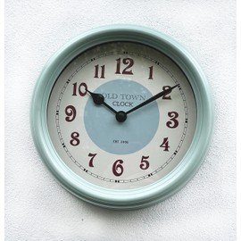 Spring life Vintage Retro Style Round Wall Clock Kitchen American Diner 24cm