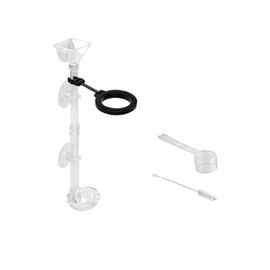 Fcliqzod88 Fish Feeder Tube Set, Shrimp Feeder Tube, Large Capacity, Funnel-Shaped Design, Clear, Anti-Spread, For Frying, Shrimp, Tropical Fish, Goldfish, Automatic Feeding Equipment, Tropical Fish,