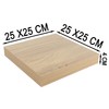 ETREXONLINE Wall Shelf 25x25x4cm Oak Floating Shelf Invisible Fixing Decorative
