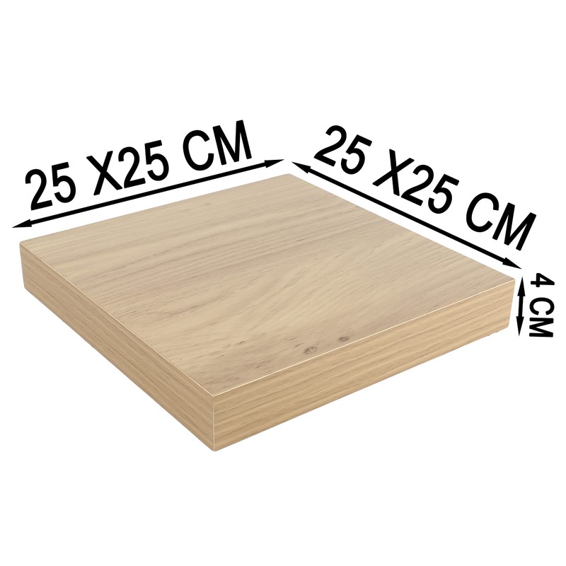 ETREXONLINE Wall Shelf 25x25x4cm Oak Floating Shelf Invisible Fixing Decorative