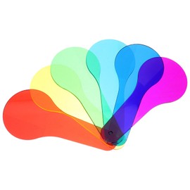 jojofuny 6pcs Color Translucent Film Color Filter Board for Photography and Teaching Tools - Red Light Filter and Colored Overlays for Creative Projects