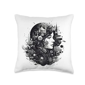 Dystopian dream, dream interpretation, of lucid dream, dream Throw Pillow