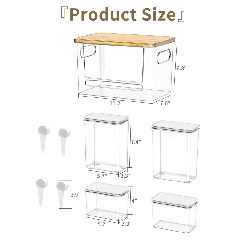 iCASA Trash Bag Dispenser Dishwasher Pods Container, 5 in 1