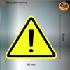 Pack of 8 Warning Stickers 6 x 5 cm Warning