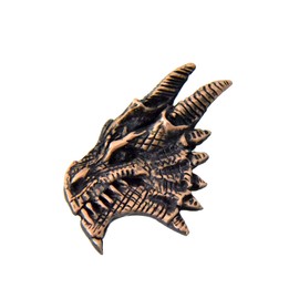 Handcrafted Copper Plated Dragon Head Side Magnet for Personalizing Home Office School Classroom Refrigerator Whiteboard Locker - Made in USA - SKU GC011MAG
