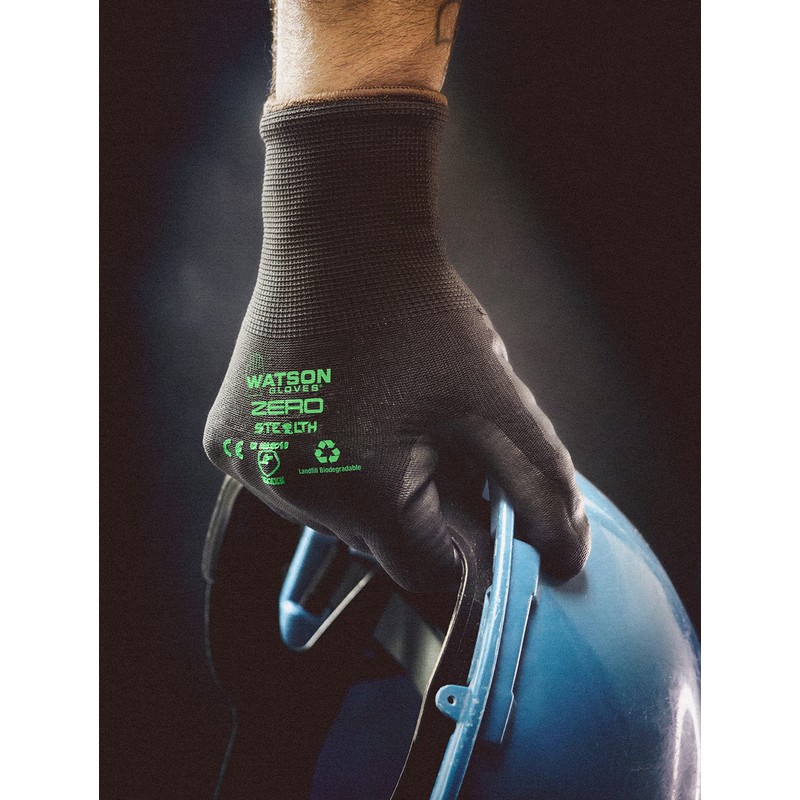 Watson Gloves Stealth Zero Biodegradable Nitrile Work Glove - Sustainable,