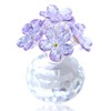 Purple Crystal Forget Me Not Glass Flowers Bouquet Gift for