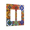 Wpshijia Switch Plate Mexican Talavera Ceramic Pattern 2 Gang Double
