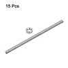 sourcing map 15 Pcs M5 x 200mm Fully Threaded Rod