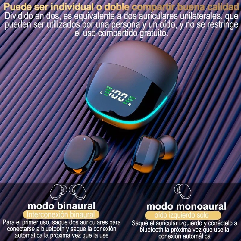 Gomia G9s Audífonos Inalámbrico Bluetooth Con Led De Respiración