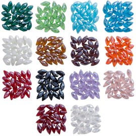 Lot 280pcs Teardrop Crystal Beads - LONGWIN 6x12mm Faceted Briolette Glass Beads Jewelry Making Supplie for DIY Beading Projects, Bracelets, Necklaces, Earrings & Other Jewelries