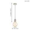 Eglo York Pendant Light Steel 60 W, Grey
