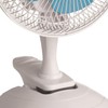 Brentwood Kool Zone Clip On Desk Fan, 2-Speed 6-inch, White