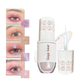 Star Liquid Glitter Eyeshadow, Shimmer Gold, Solid Color, Eye Shadow Stick, Tear Bag. 6 Colors Star Sand Liquid Eye Shadow Long Lasting Waterproof High Color Eyeshadow 4g-03# Crystal Grape