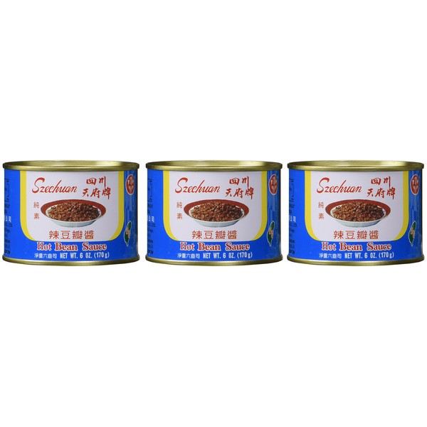 Hot, Szechuan Style Bean Sauce 6oz 3 Cans
