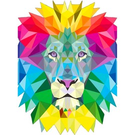 CafePress Rainbow Lion Hard Cover Journal Notebook, Personal Diary