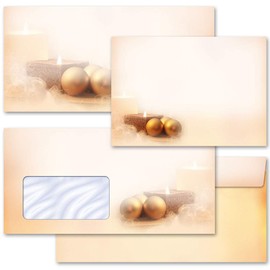 Motif envelopes Christmas time., brown Dl