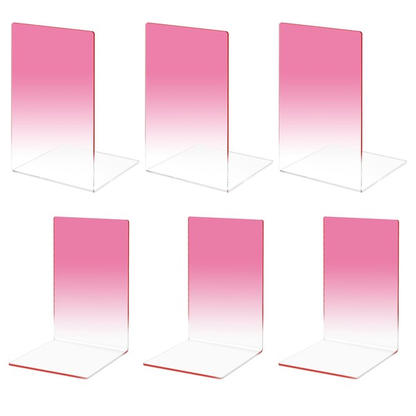 Honagu Book Ends, Acrylic Bookends, Clear Book Ends for Shelves,