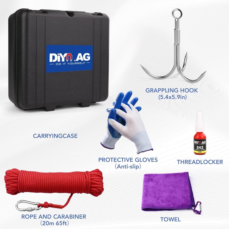 DIYMAG Fishing Magnet Kit, 1400 LBs Super Strong Double Side