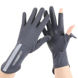 jbluelover Driving Gloves, UV Protection, Women's, Men's, Fingercut Gloves, Spring and Summer, Cooling Gloves, Thin, Breathable, Quick Drying, Sunscreen Gloves, 2 Finger Outdoors, Smartphone