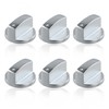 6 Pcs Universal Gas Stove Knobs - 6MM Durable Metal