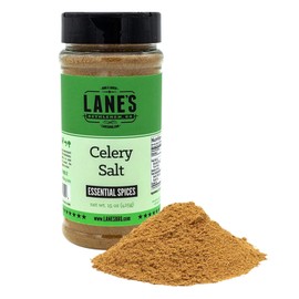 Lane's Celery Salt Seasoning, All-Natural Celery Powder Salt, Celery Flakes Salt, Great on Soups, Stews & Marinades, Made in USA, 15 Oz